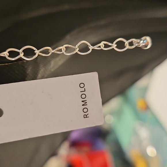 ROMOLO Silvertone Double Strand 24" To 30" Necklace - Picture 10 of 10